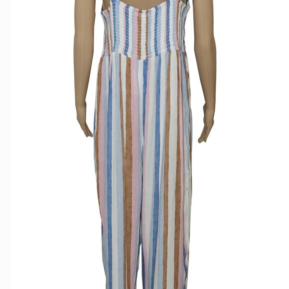 Old Khaki O Topaz Striped Jumpsuit Assorted Printed NWT L 16 - Picture 5 of 6